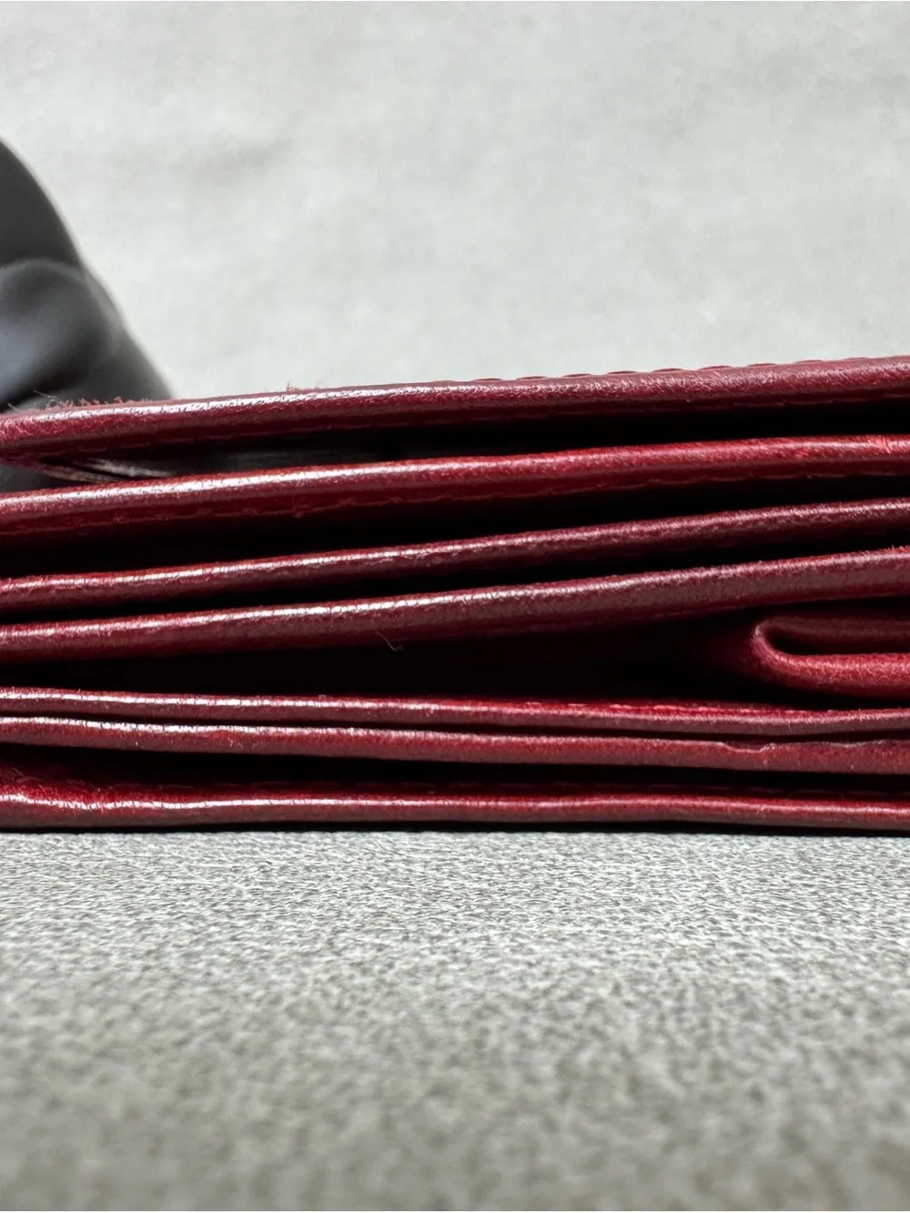 Classic Red Leather Continental Wallet by